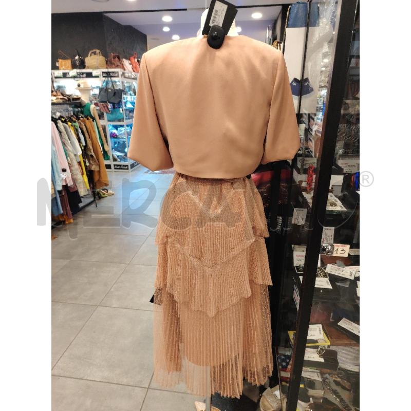 VESTITO D TWINSET LUNGO ROSA PLISSE+COPRISPALLA CARTEL | Mercatino dell'Usato Roma eur 4