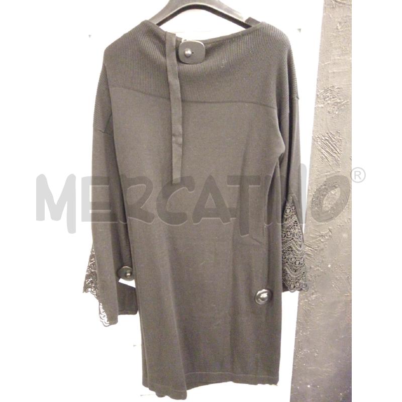 VESTITO D TWINSET NERO MANICHE PIZZO  | Mercatino dell'Usato Roma eur 3