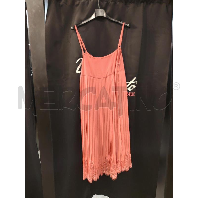 VESTITO D TWINSET PLISSE SALMONE SPALLINE | Mercatino dell'Usato Roma eur 1