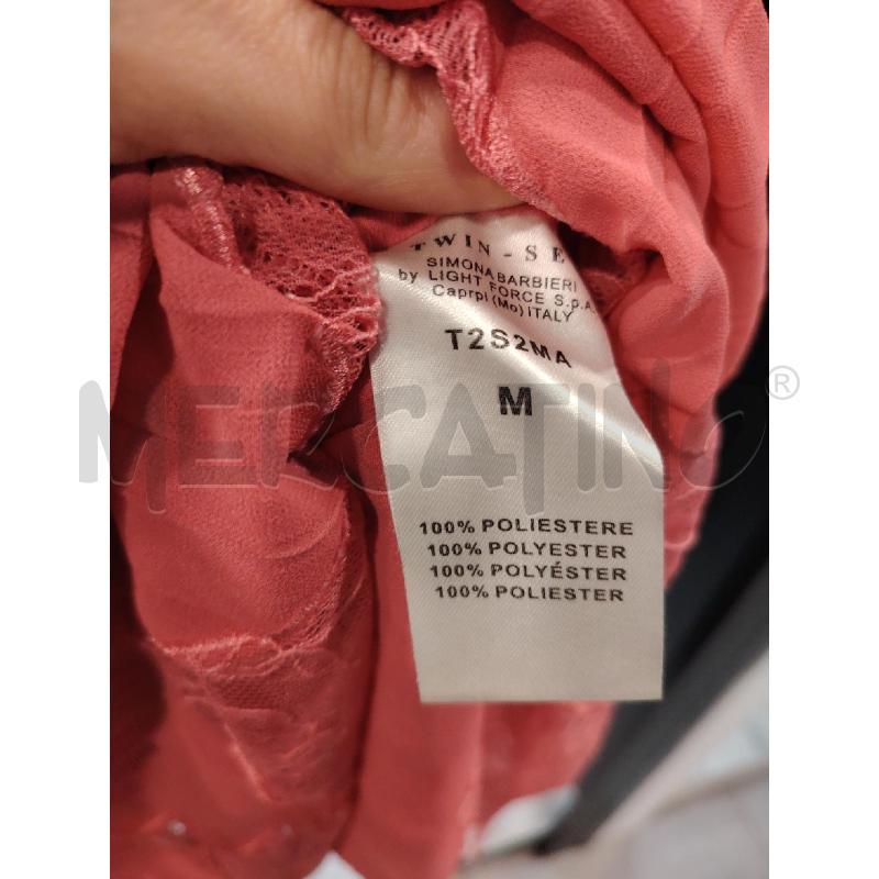 VESTITO D TWINSET PLISSE SALMONE SPALLINE | Mercatino dell'Usato Roma eur 3