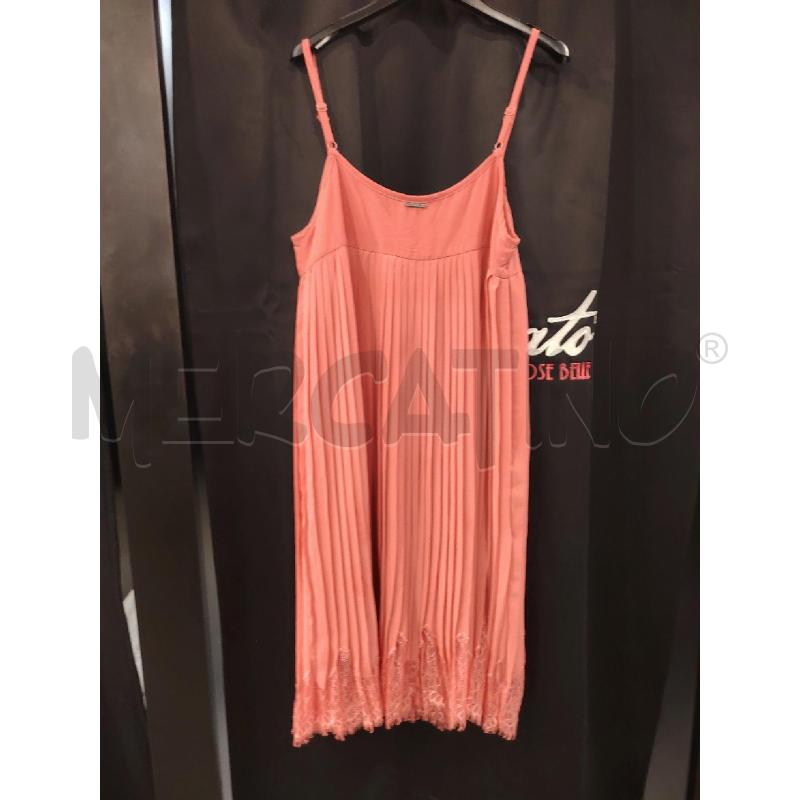 VESTITO D TWINSET PLISSE SALMONE SPALLINE | Mercatino dell'Usato Roma eur 4