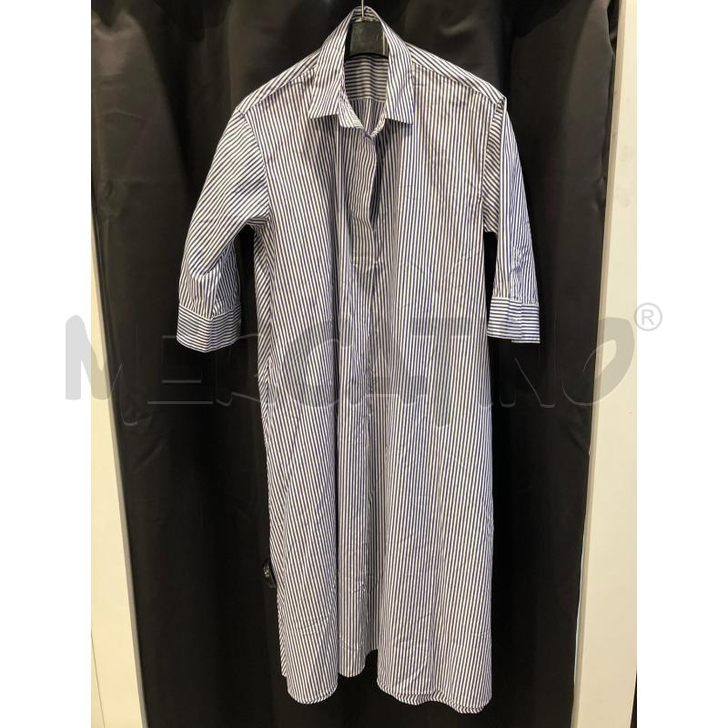 VESTITO D UNIQLO RIGHE BIA BLU MAXI CAMICIA | Mercatino dell'Usato Roma eur 1