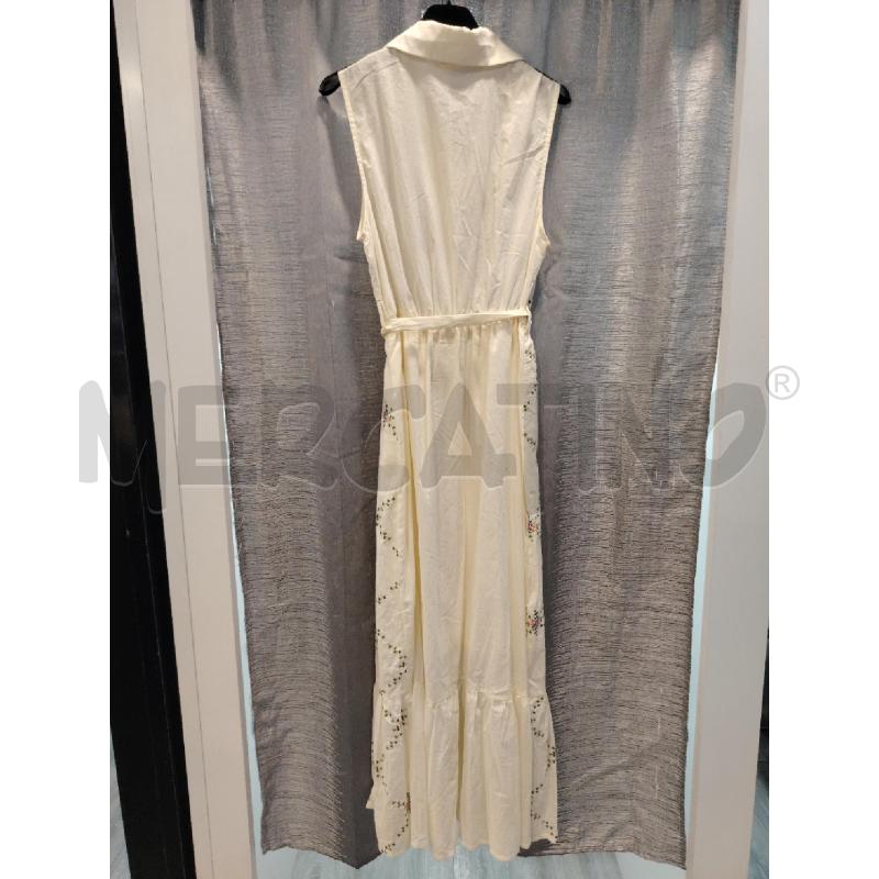 VESTITO D  EVELYN PANNA FIORI RICAMATI CARTELLINO | Mercatino dell'Usato Roma eur 3