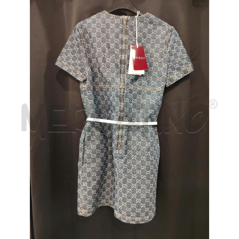 VESTITO GUCCI GG DENIM MONOGRAM ETICHETTA | Mercatino dell'Usato Roma eur 2