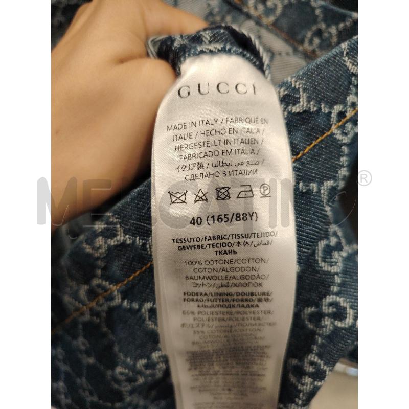 VESTITO GUCCI GG DENIM MONOGRAM ETICHETTA | Mercatino dell'Usato Roma eur 3