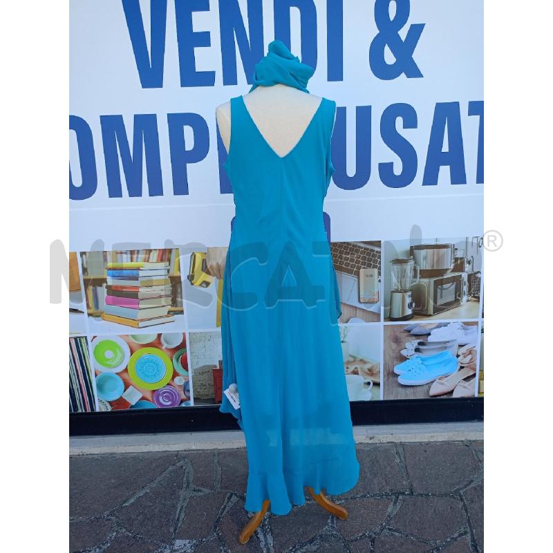 ABITO DONNA ADAMANTEA TURCHESE STRASS+FOULARD | Mercatino dell'Usato Colleferro 3