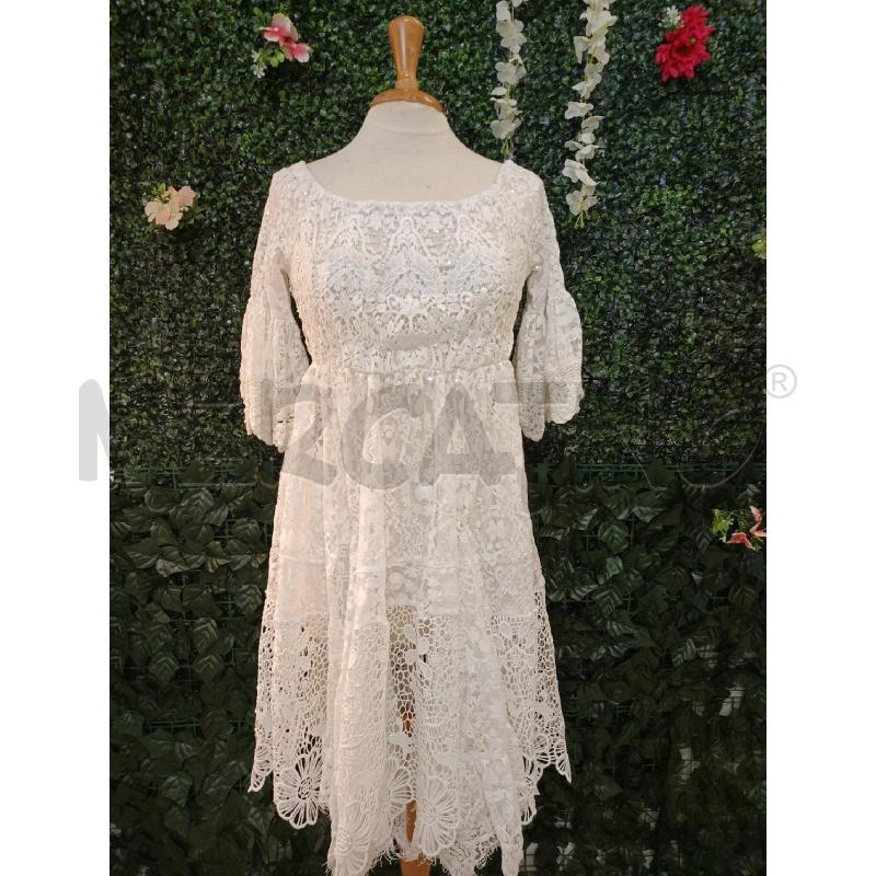 ABITO DONNA ANTICA SARTOIA BIANCO PAILLETTES | Mercatino dell'Usato Colleferro 1
