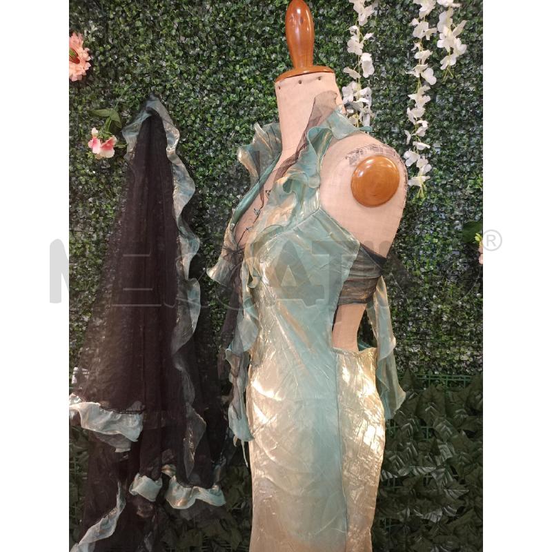 ABITO DONNA DA CERIMONIA GIANFRANCO ALFACI ROUGE CANGIANTE VE DO TULLE+STOLA  | Mercatino dell'Usato Colleferro 5