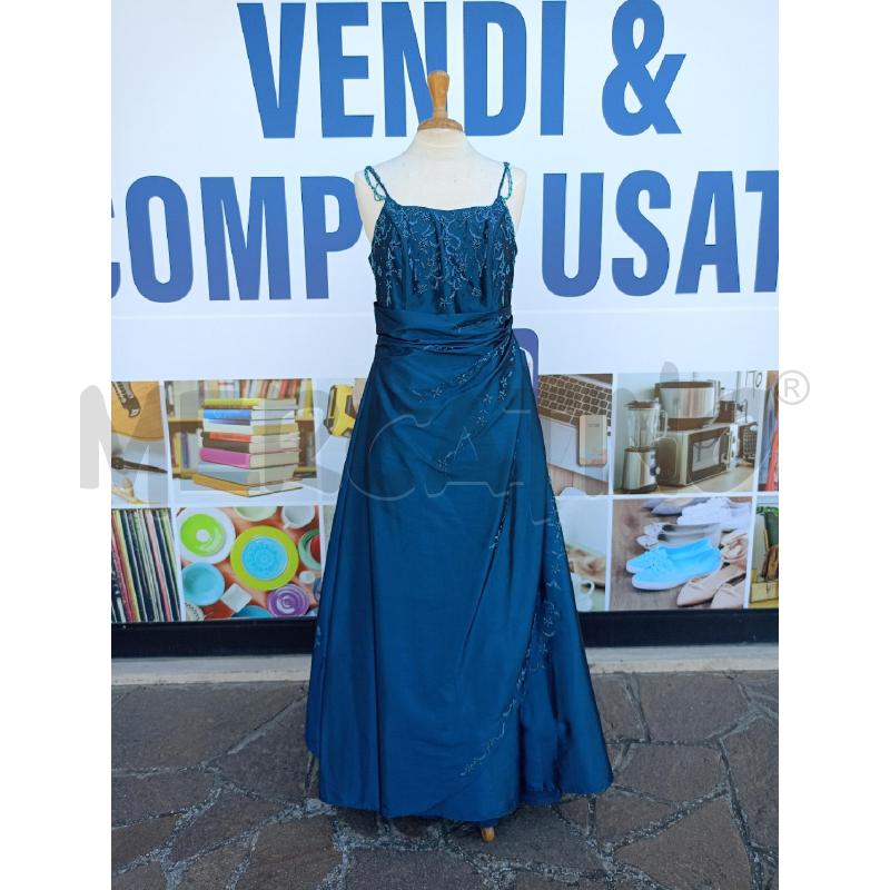 ABITO DONNA IMPERO CERIMONIA BLU CANGIANTE PERLINA | Mercatino dell'Usato Colleferro 2