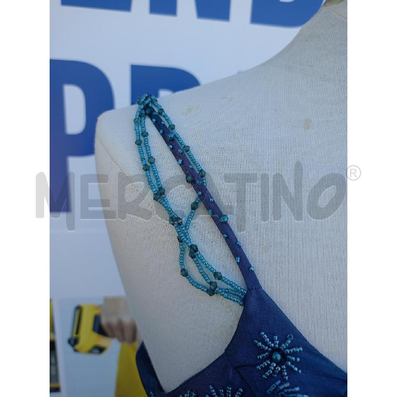 ABITO DONNA IMPERO CERIMONIA BLU CANGIANTE PERLINA | Mercatino dell'Usato Colleferro 4