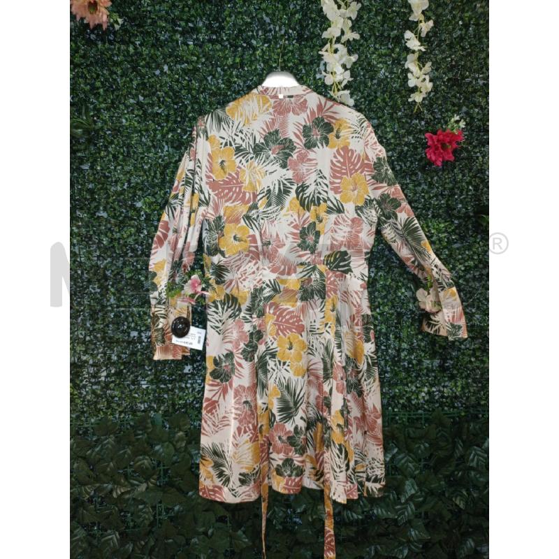 ABITO DONNA KOCCA A CAMICIA FANTASIA FIORI SENAP ROSA  | Mercatino dell'Usato Colleferro 2