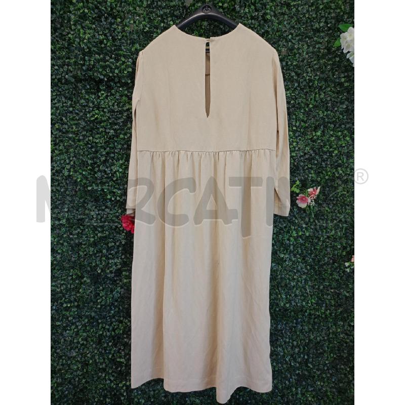 ABITO DONNA LIVIANA CONTI BEIGE LINO VISCOSA | Mercatino dell'Usato Colleferro 2