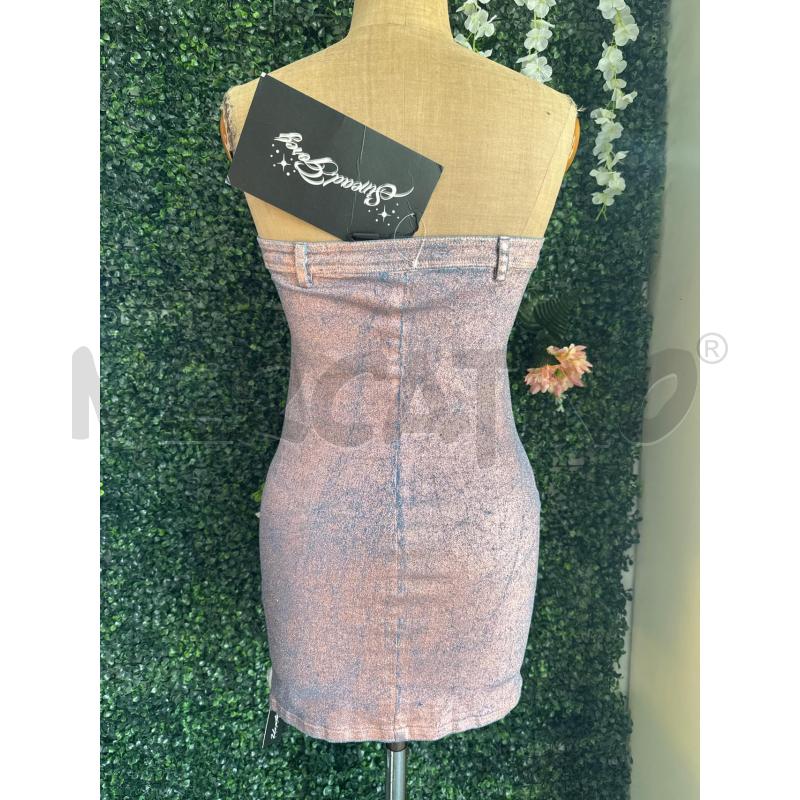 ABITO DONNA SINEAD GOREY DENIM AZZ DIPINTO ROSA SPRAY | Mercatino dell'Usato Colleferro 3
