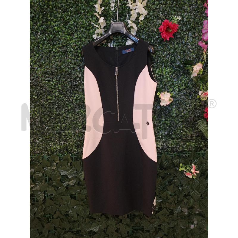ABITO DONNA TRUSSARDI JEANS AVVITATO ZIP PETTO ROSA FIANCHI | Mercatino dell'Usato Colleferro 1