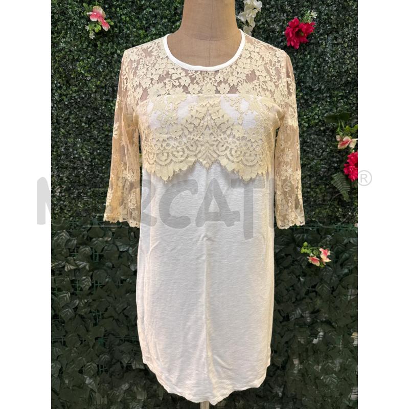 ABITO DONNA TWINSET BIA PIZZO BEIG VISCOSA | Mercatino dell'Usato Colleferro 1