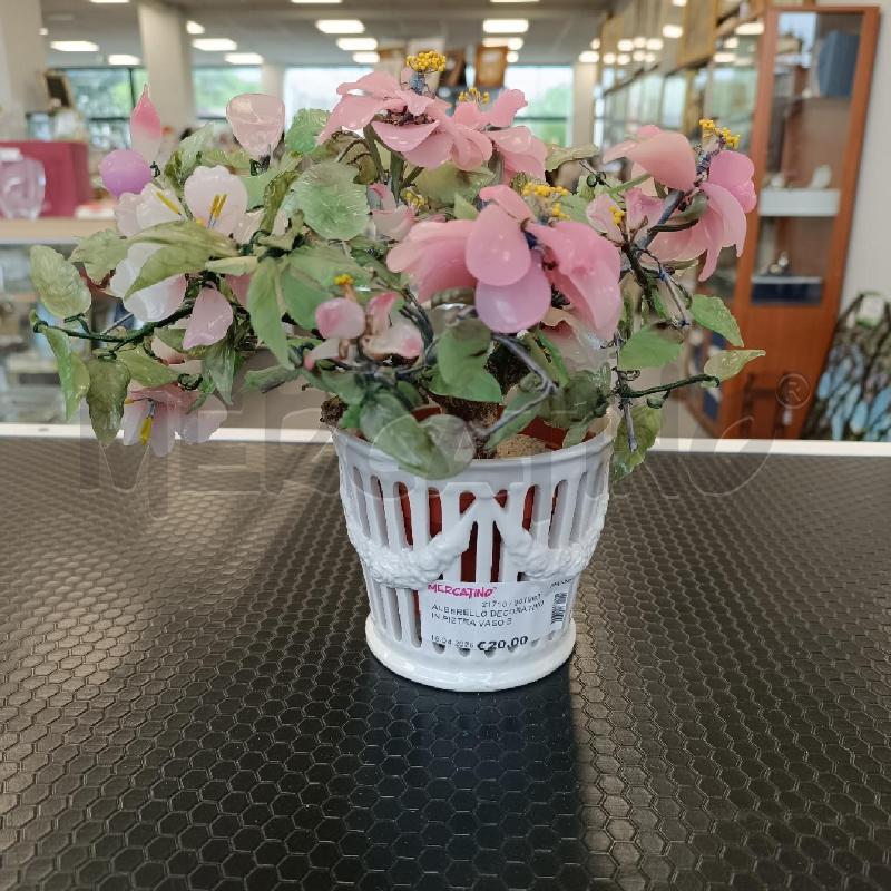 ALBERELLO DECORATIVO IN PIETRA VASO BIANCO | Mercatino dell'Usato Colleferro 1
