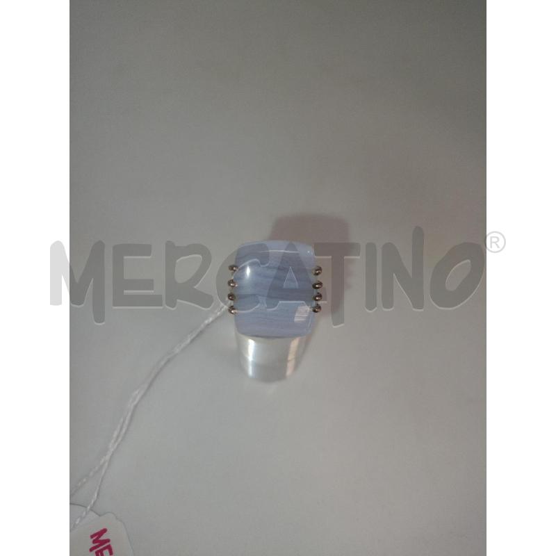 ANELLO DONNA 13.10 CALCEDONIO STRIA ARG 925 | Mercatino dell'Usato Colleferro 1