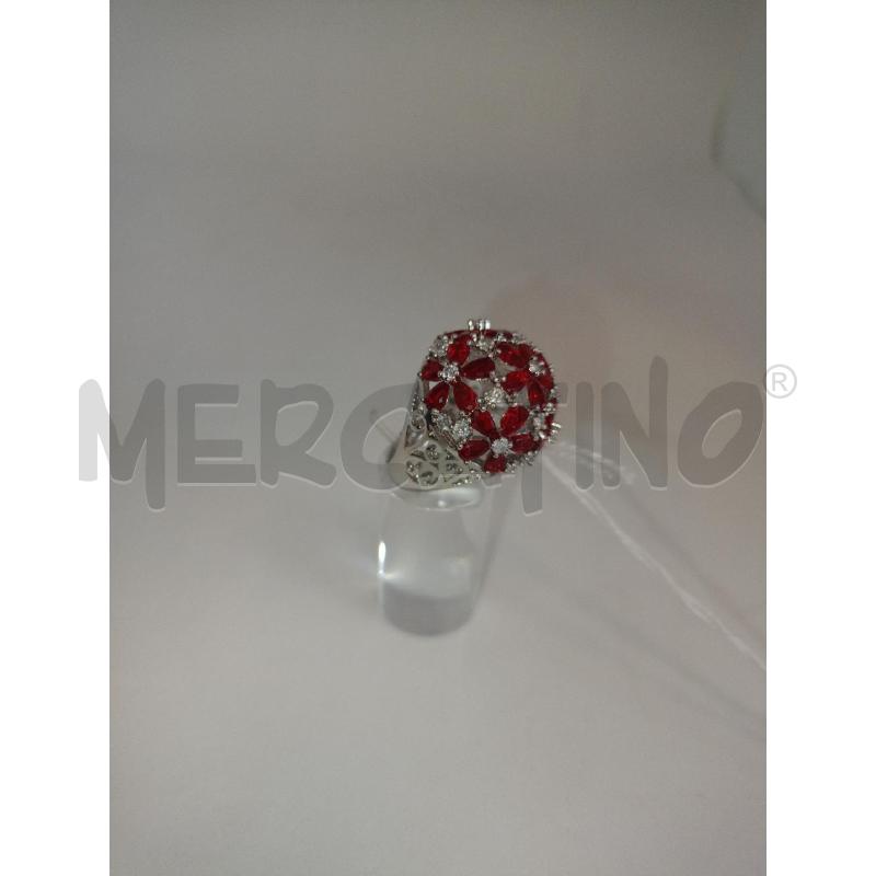 ANELLO DONNA 230G CUPOLA FIORI ROSSI  | Mercatino dell'Usato Colleferro 2