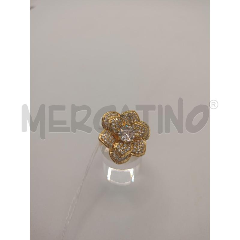 ANELLO DONNA 372B FIORE DORATO  | Mercatino dell'Usato Colleferro 1