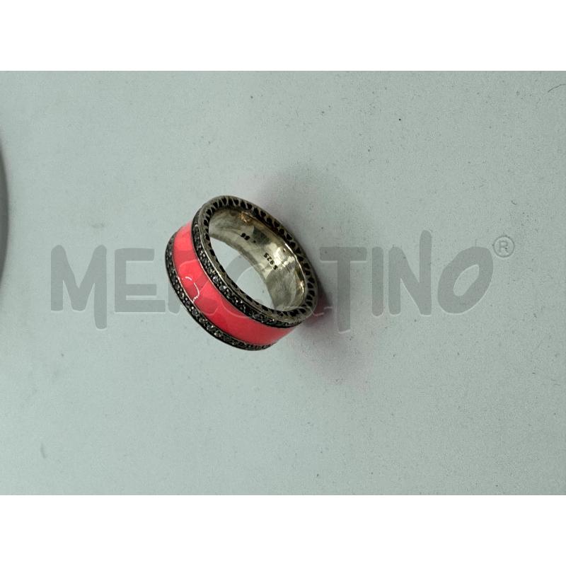 ANELLO DONNA ARG925 FASCIA ROSA SCHOCK STRASS | Mercatino dell'Usato Colleferro 1
