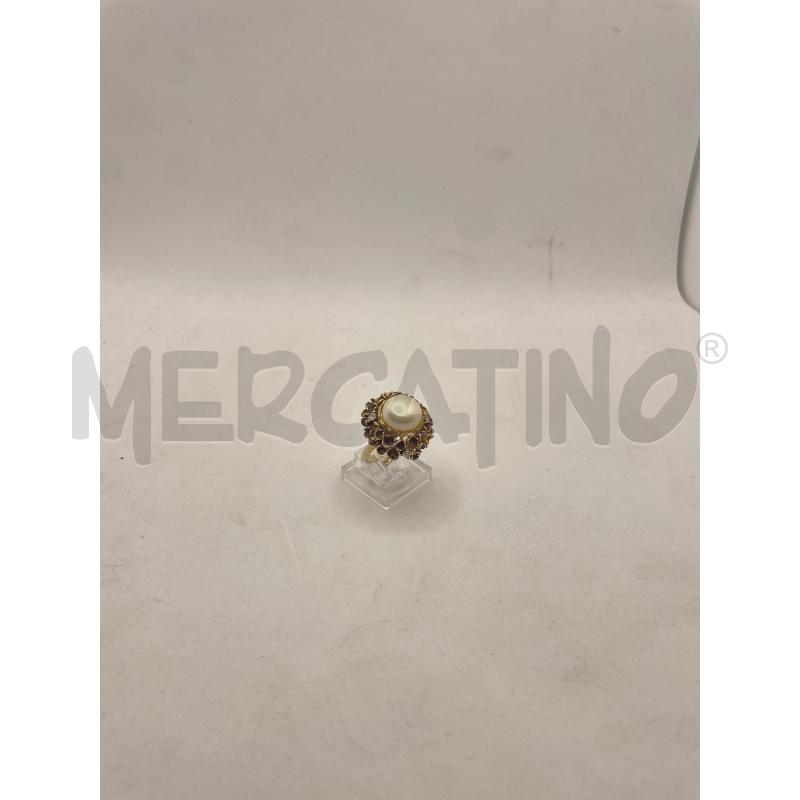 ANELLO DONNA ARG925 STILE BAROCCO PERLA BIA  | Mercatino dell'Usato Colleferro 1