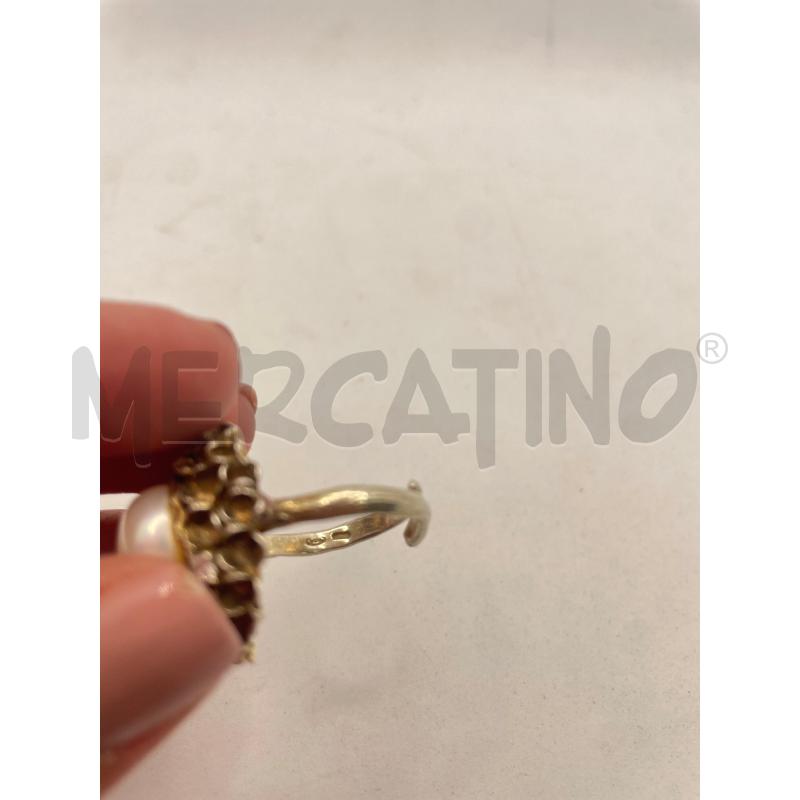 ANELLO DONNA ARG925 STILE BAROCCO PERLA BIA  | Mercatino dell'Usato Colleferro 3
