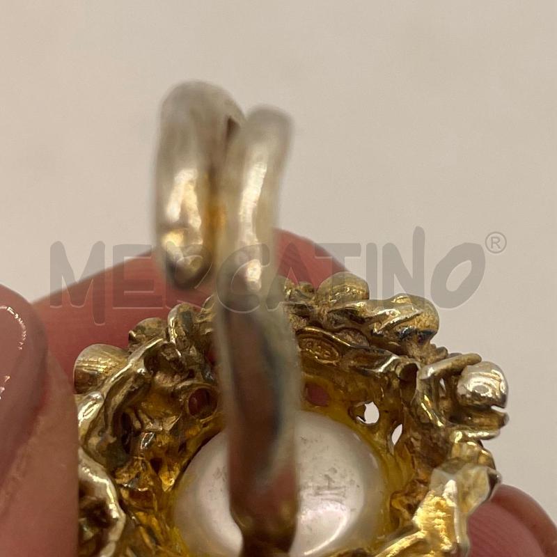 ANELLO DONNA ARG925 STILE BAROCCO PERLA BIA  | Mercatino dell'Usato Colleferro 4