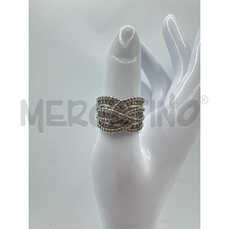 ANELLO DONNA ARG925 ZIRCONI INCROCIO | Mercatino dell'Usato Colleferro 3
