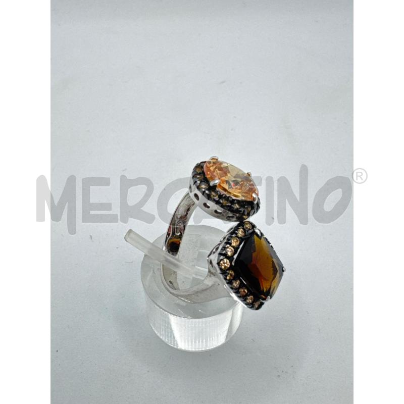 ANELLO DONNA ARG 925 2 PIETRE MARR  | Mercatino dell'Usato Colleferro 1
