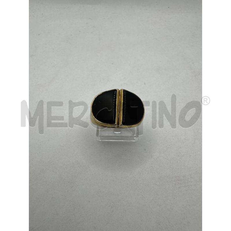 ANELLO DONNA ARG 925 DORATO ONICE NE | Mercatino dell'Usato Colleferro 1