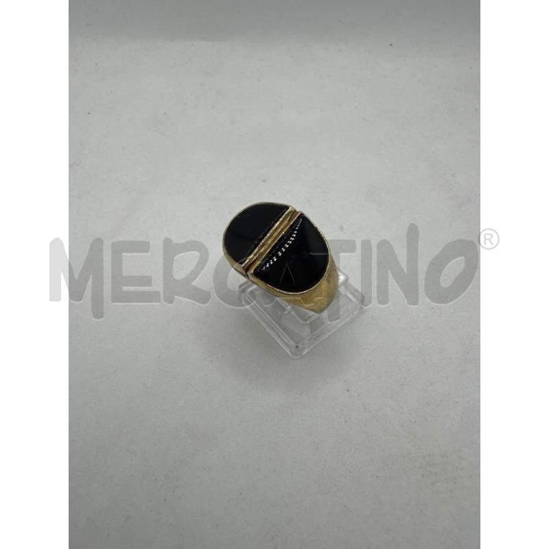 ANELLO DONNA ARG 925 DORATO ONICE NE | Mercatino dell'Usato Colleferro 2