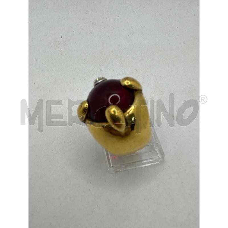 ANELLO DONNA ARG 925 DORATO PIETRA ROSSA ZIRCONI  | Mercatino dell'Usato Colleferro 2