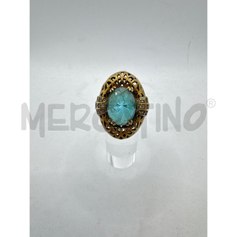 ANELLO DONNA ARG 925 LABRADORITE OVALE CON ZIRCONI | Mercatino dell'Usato Colleferro 1