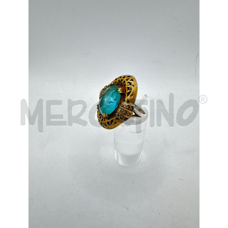 ANELLO DONNA ARG 925 LABRADORITE OVALE CON ZIRCONI | Mercatino dell'Usato Colleferro 2