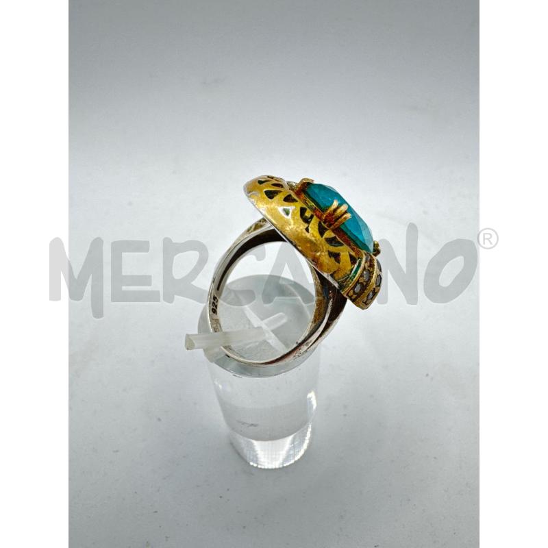 ANELLO DONNA ARG 925 LABRADORITE OVALE CON ZIRCONI | Mercatino dell'Usato Colleferro 3