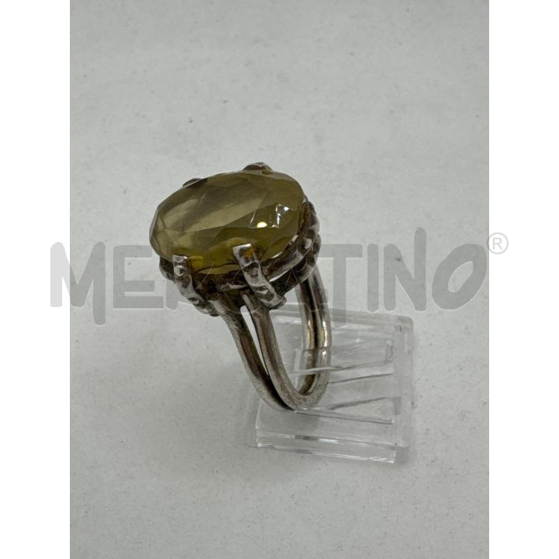 ANELLO DONNA ARG 925 PIETRA QUARZO CITRINO RILIEVO | Mercatino dell'Usato Colleferro 2