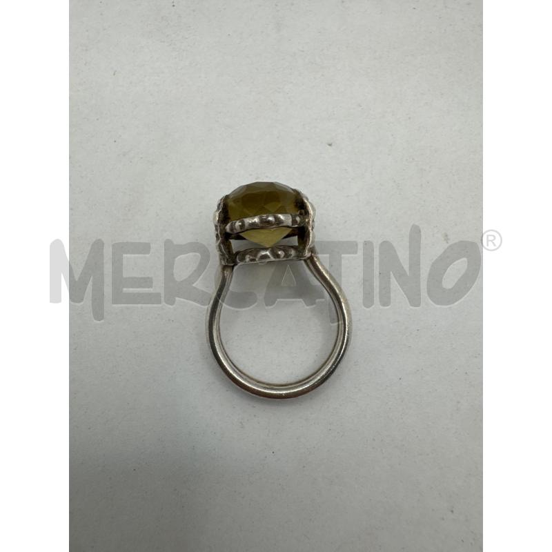 ANELLO DONNA ARG 925 PIETRA QUARZO CITRINO RILIEVO | Mercatino dell'Usato Colleferro 3