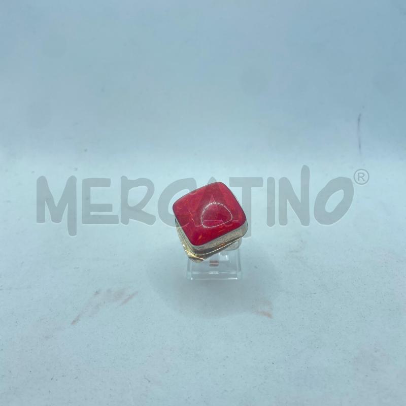 ANELLO DONNA ARG 925 PIETRA ROSSA  | Mercatino dell'Usato Colleferro 1