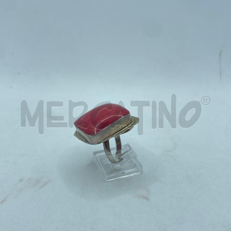 ANELLO DONNA ARG 925 PIETRA ROSSA  | Mercatino dell'Usato Colleferro 2