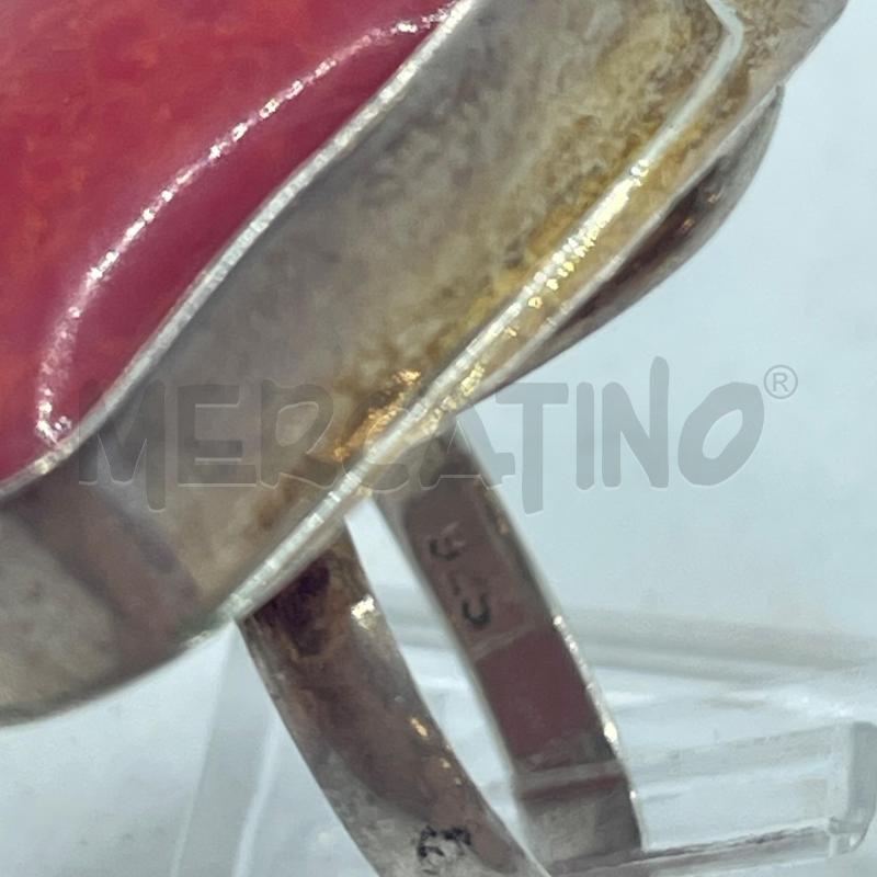 ANELLO DONNA ARG 925 PIETRA ROSSA  | Mercatino dell'Usato Colleferro 4