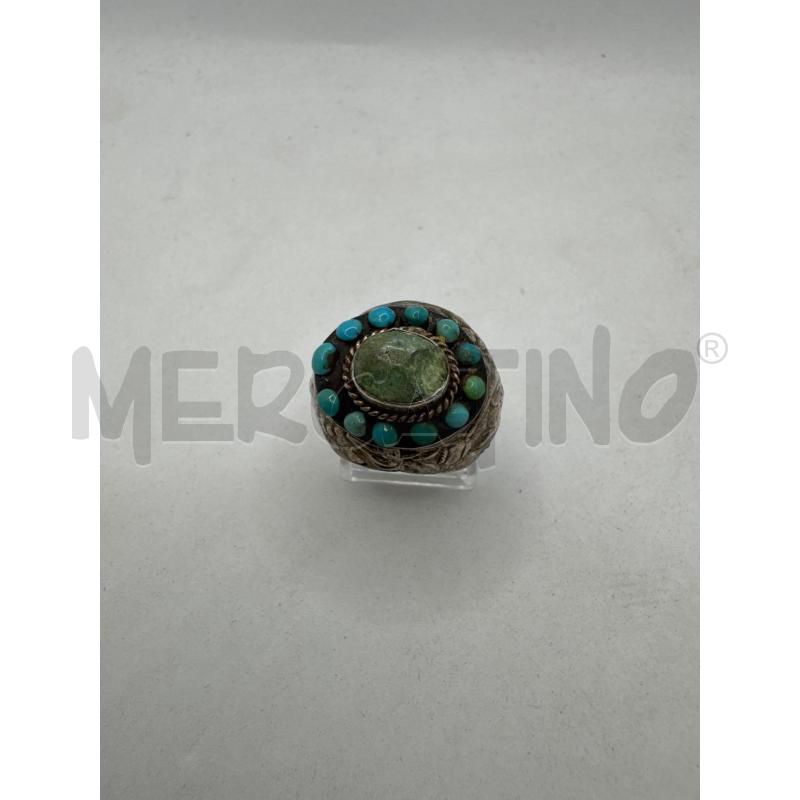 ANELLO DONNA ARG 925 PIETRE TURCHESE STILE ETNICO | Mercatino dell'Usato Colleferro 1