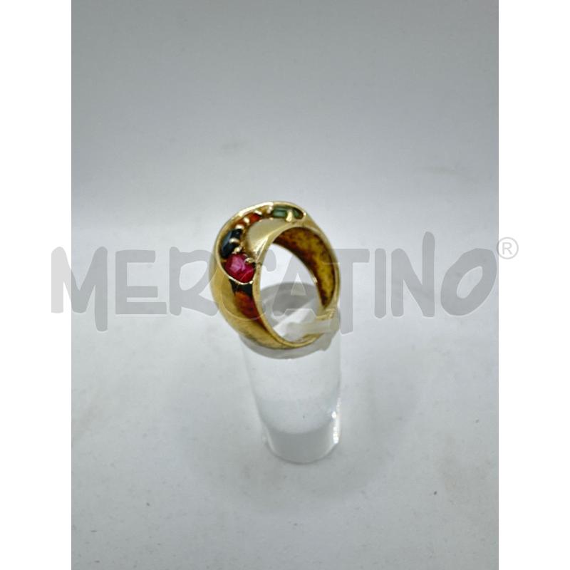 ANELLO DONNA ARG 925 PIE COLORATE DORATO | Mercatino dell'Usato Colleferro 2