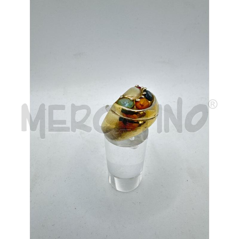 ANELLO DONNA ARG 925 PIE COLORATE DORATO | Mercatino dell'Usato Colleferro 3