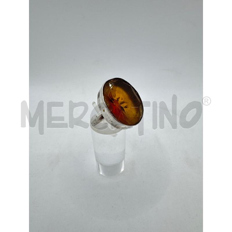 ANELLO DONNA ARG 925 QUARZO MIELE  | Mercatino dell'Usato Colleferro 1