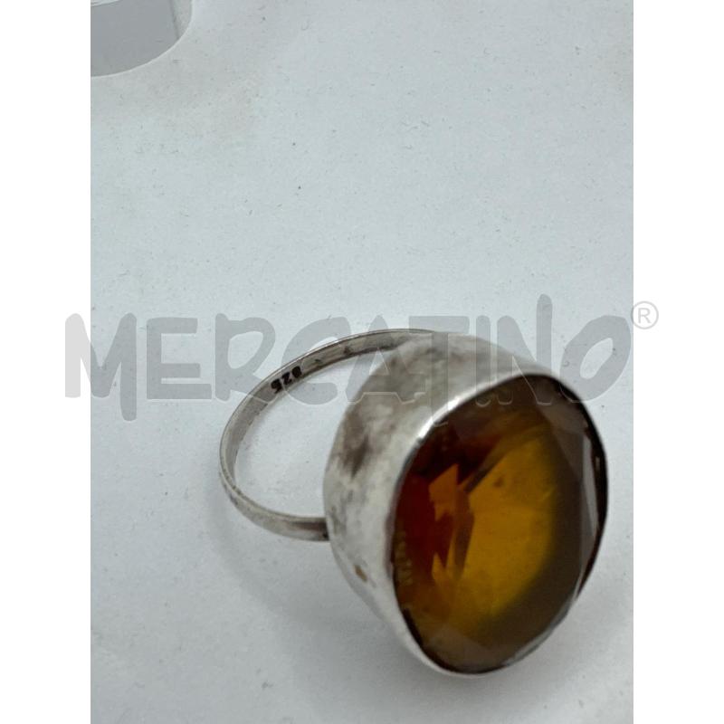ANELLO DONNA ARG 925 QUARZO MIELE  | Mercatino dell'Usato Colleferro 4