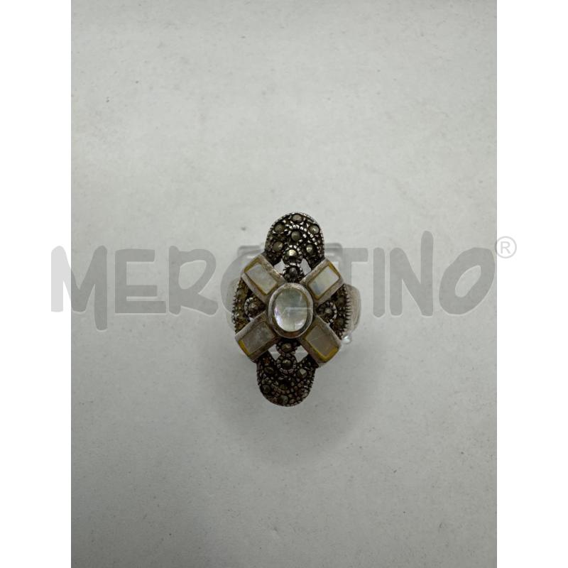 ANELLO DONNA ARG 925 STILE ART DECÒ MADRE PERLA  | Mercatino dell'Usato Colleferro 2