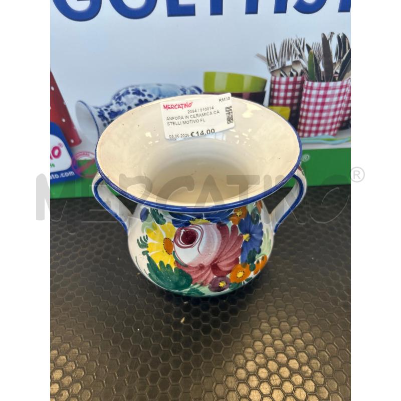ANFORA IN CERAMICA CASTELLI MOTIVO FLOREALE | Mercatino dell'Usato Colleferro 2