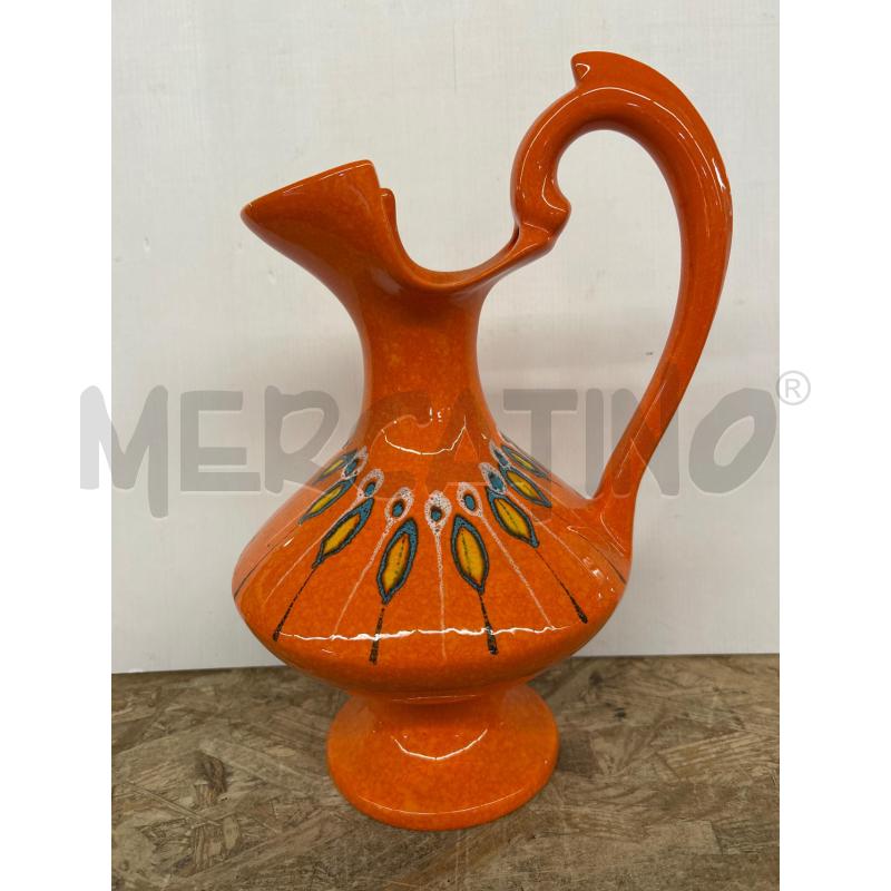 ANFORA VINTAGE IN CERAMICA DIPINTA A MANO ARANCIONE | Mercatino dell'Usato Colleferro 3