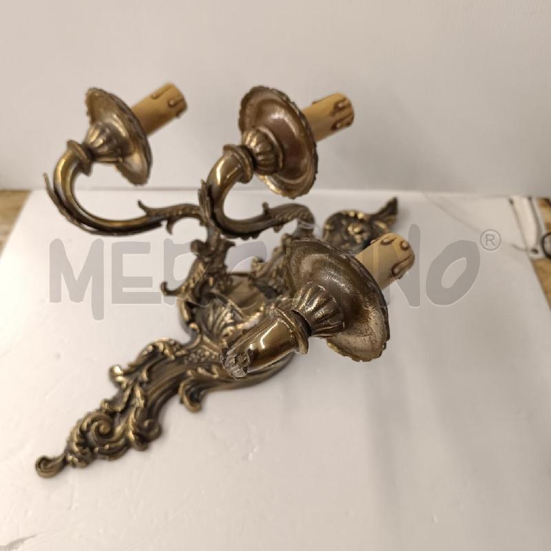 APPLIQUE IN BRONZO TRE LUCI | Mercatino dell'Usato Colleferro 3