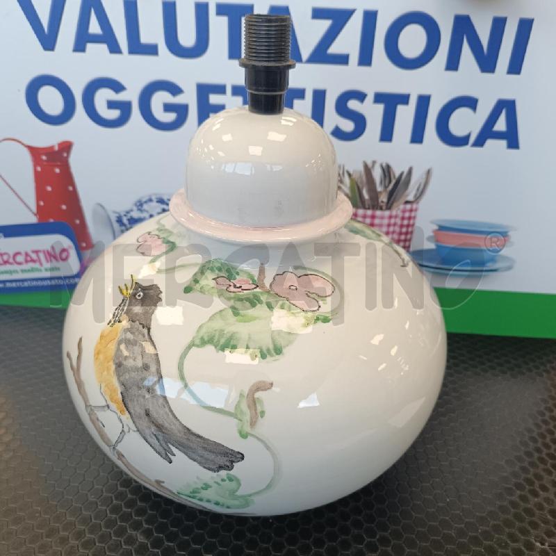 BASE LAMPADA DIPINTA A MANO SENZA FILO | Mercatino dell'Usato Colleferro 1